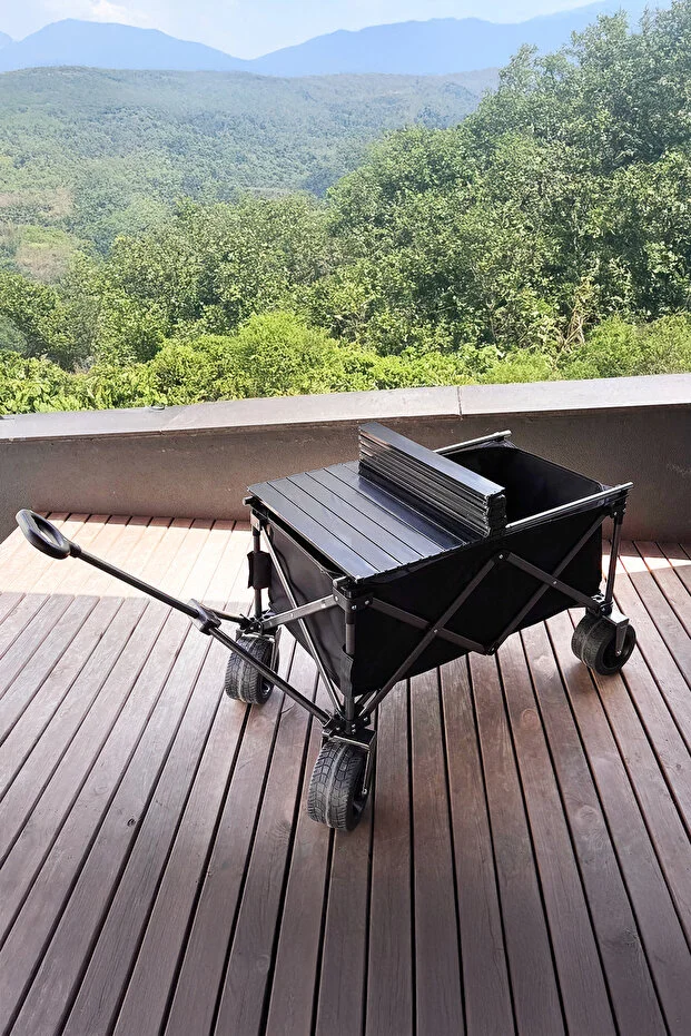 Masalı Fren Sistemli Katlanır Kamp Arabası Plaj Vagonu